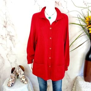 St. John amazing 100% cashmere cardigan sweater